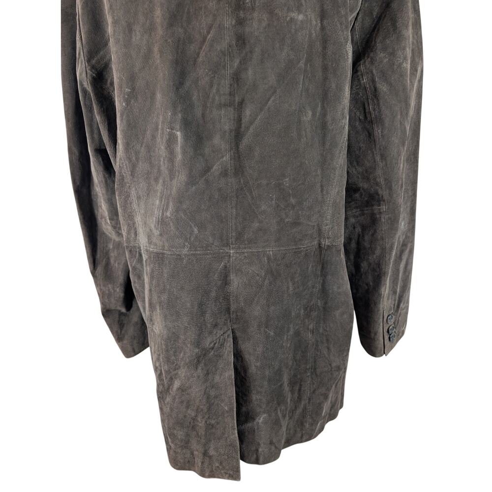 STYLE & CO.! DEEP COCOA BROWN GENUINE SUEDE LEATHER TAILORED JACKET, COAT! SZ XL - Picture 10 of 14